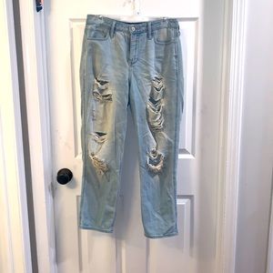 Hollister ripped mom jeans